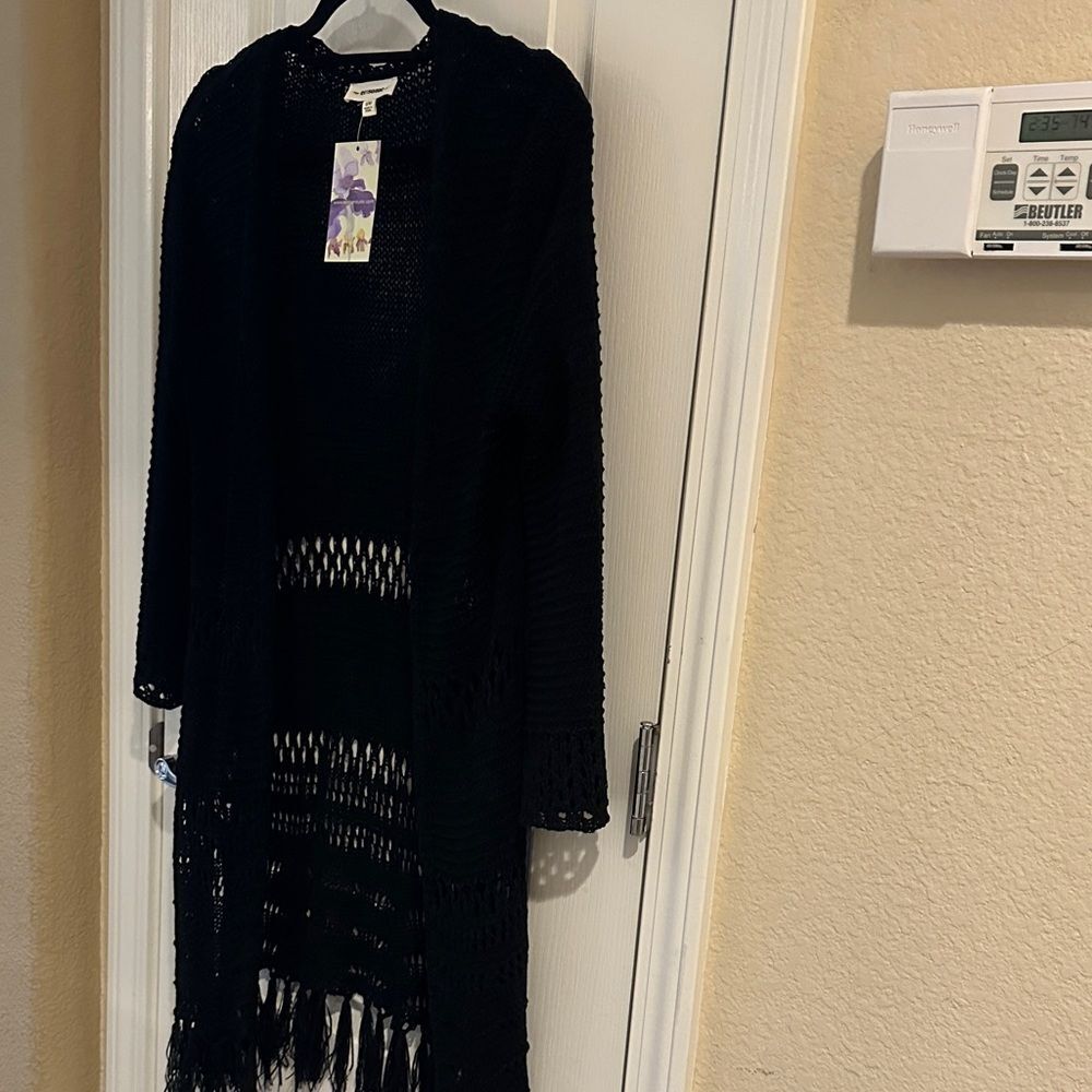 Eesome Black Fringe Cardigan